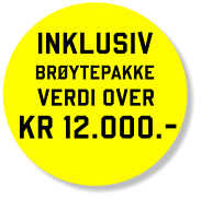 INKLUSIV  VERDI OVER KR 12.000.- BRØYTEPAKKE